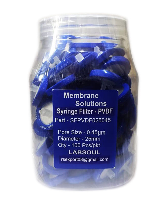 25mm PVDF Syringe Filters 0.45um